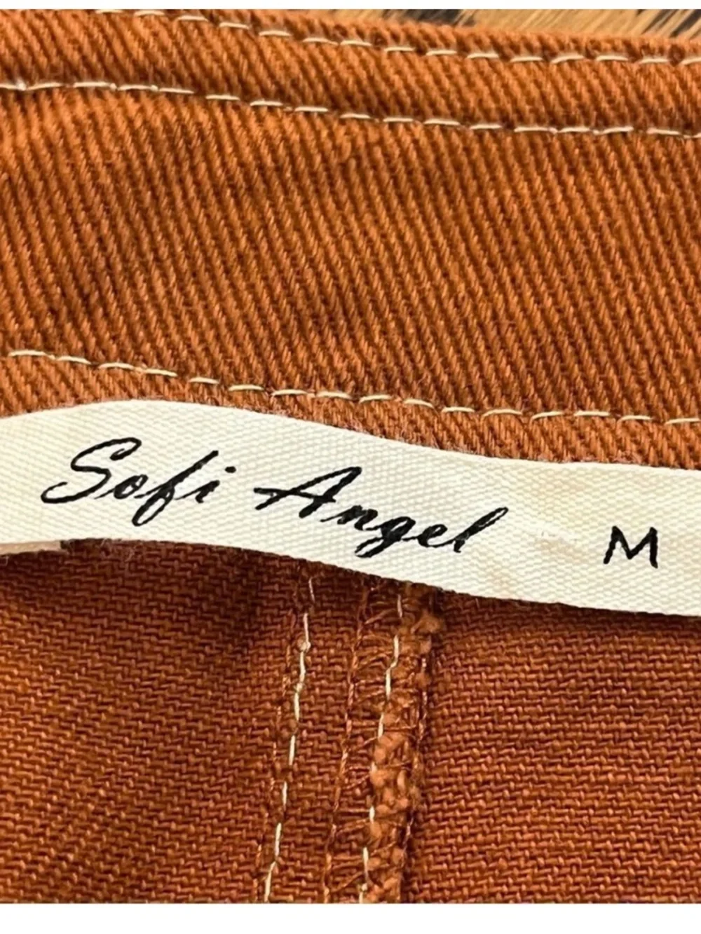Burnt Orange Y2K Mod Mini Skirt Francesca’s Sofi Angel Pockets Fall Size Medium
